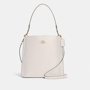 NWOT Coach Outlet Mollie Bucket Bag in Gold/Chalk